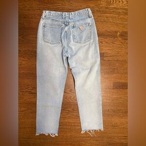 Guess USA vintage VTG 1990s Women's Light Wash High-Rise Cropped Jeans size 31